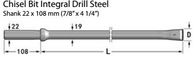Durable Integral Bor Rod / Batu Drilling Tools Untuk Coal Cutting / Tunneling