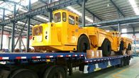 15 Ton Dump Truck Trailer Dengan Roda, Orange Dump Dump Truck