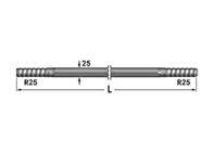Lubang Pembilasan R25-Hex 25-R25 8.6mm R25 Drifter Rod