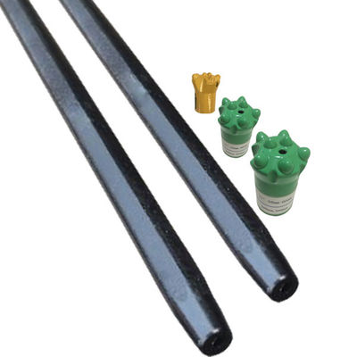 ISO Approval Tapered Drill Rod Hex 22 X 108mm / 25 X 159mm For Small Hole Range