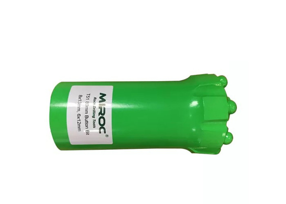 T51 89mm Tombol Bor Bit Tungsten Carbide / 14 Tombol Berulir