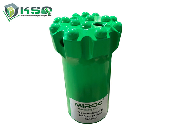 T45 Rock Drill Button Bits Diameter 89mm 2 Lubang Wajah Datar