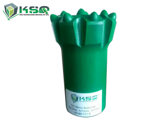 T51 89mm 8X12 4X12 2X10 4 Lubang Hard Rock Mining Drillin Bits Tombol Bor Bit