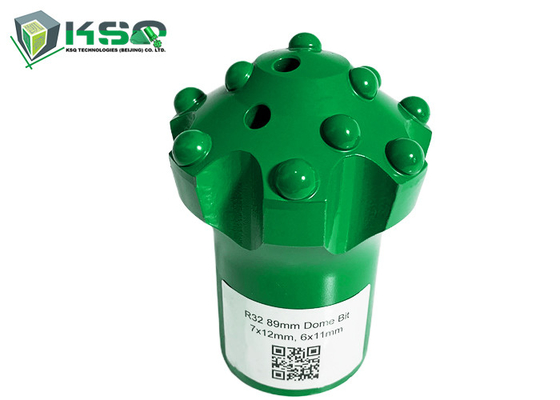 R32 Tungsten Carbide Domed Pengeboran Cepat Dan Alat Penggalian Tombol Thread Reaming Bit