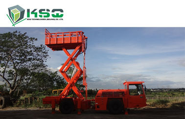Underground Service Vechicles 1 Ton Scissor Lift Truck untuk Proyek Pertambangan atau Tunneling Bawah Tanah
