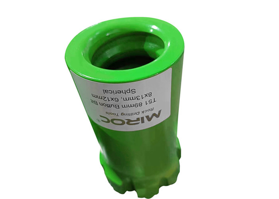 T51 89mm Bor Dth Hammer Button Bit Tungsten Karbida / 14 Tombol Berujung