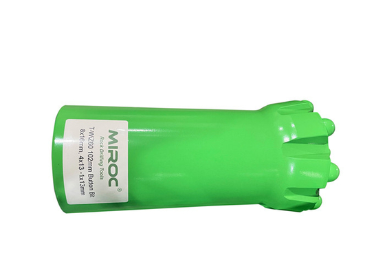 Green / Blue Button Bit Untuk Bagian Pertambangan Batu Berkualitas Medium Hard To Hard T-WIZ60-102