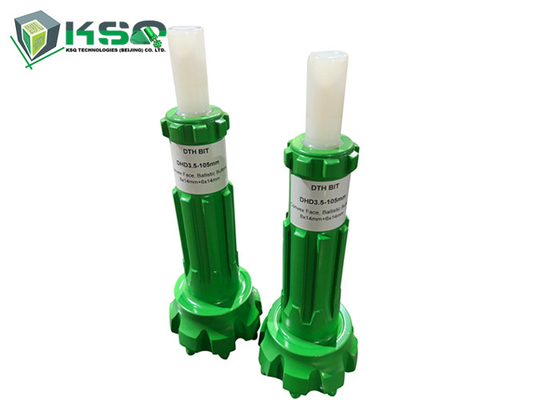 105mm DTH Bits Bor Untuk COP35 / DHD3.5 DTH Hammer Warna Hijau Dengan Klep Kaki