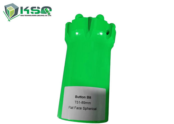 Mata Bor Tombol Ulir T51-89mm dengan Desain Karbida Semi-balistik untuk Pengeboran Bangku