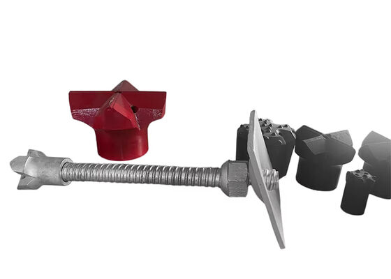 Full Threaded Forged Self Drilling Anchor Bolt System R23 R32 R38 R51 T76 untuk Pengolahan Bijih Pengeboran Terowongan Stabilisasi lereng