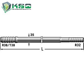 R32 Drifter Rod R/T38-Hex 35-R32 Flushing lubang 9,5 mm