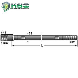 R32 kecepatan Rod R32-bulat 32-R32 Flushing lubang 9.2 mm Wrench datar 25.4 mm