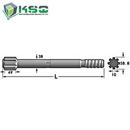 Underground Bor Pertambangan Shank Adapter