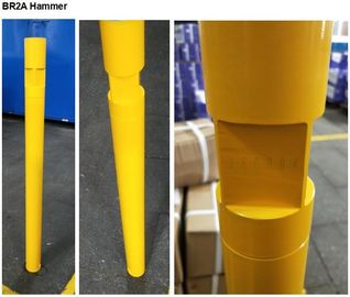 BR2 / BR3 2 "Hammer DTH Pengeboran Sumur Tekanan Udara Rendah BR2 Hammer Warna Kuning