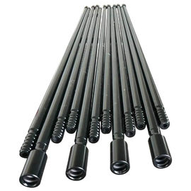 R32 1000 6000mm Panjang Threaded Bor Rod Top Hammer Drilling Alat Warna Hitam