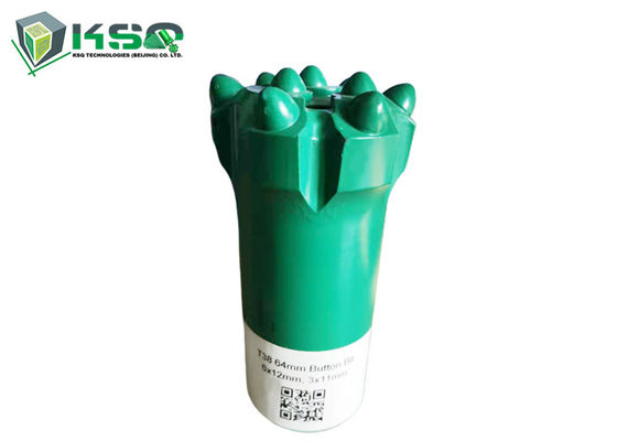 T38 64mm Alat Pengeboran Penambangan Balistik Tombol Bits Pengeboran Batu