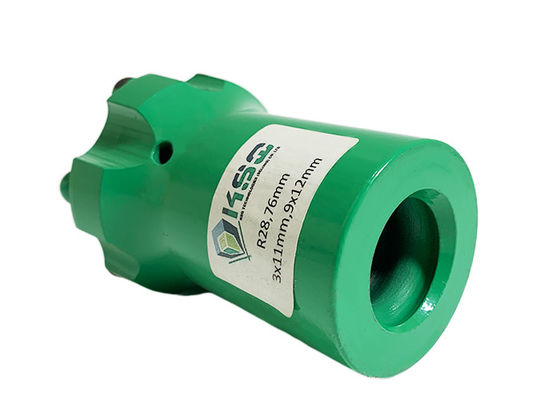 R28 76mm Carbide Reaming Dome Threaded Button Bit Untuk Pengeboran Batu