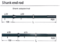 Alat Pengeboran Batu R25 Baja Paduan Kekuatan Tinggi R25 Shank End Rod