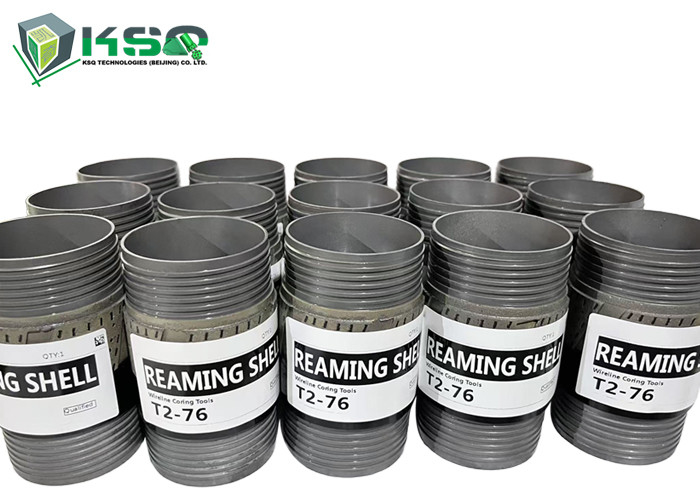 T2-76mm Alat Pengeboran Inti Reamers Reamiing Shell Untuk Meningkatkan Efisiensi Eksplorasi Mineral