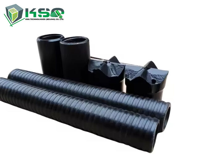 Full Threaded Forged Self Drilling Anchor Bolt System R23 R32 R38 R51 T76 untuk Pengolahan Bijih Pengeboran Terowongan Stabilisasi lereng
