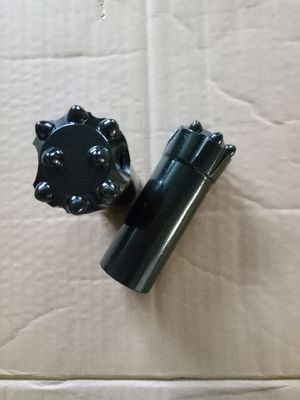 Pertambangan Tapered hard rock drill bit 4/6/7/8 tombol, industri bor