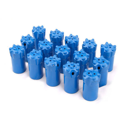 Tombol Tungsten Carbide Biru, Tipped Tapered Drill Bits Untuk Pengeboran Batu