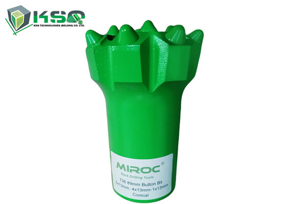 T38 Bench Hard Rock Threaded Drilling Button Bit untuk Pertambangan