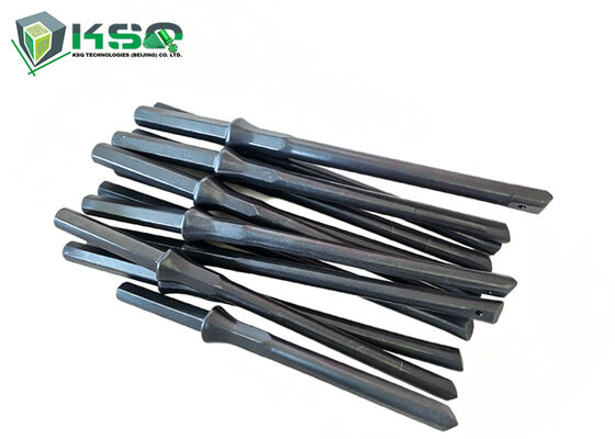 H19x108mm Panjang 228mm Bor Integral Shank Heks Tempa Mangan Tinggi Untuk Penambangan Batuan Keras