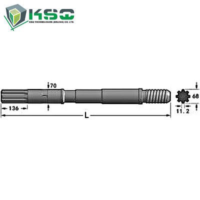 Atlas Copco bor Shank adaptor COP2160EX, COP 4050EX, COP4050MUX