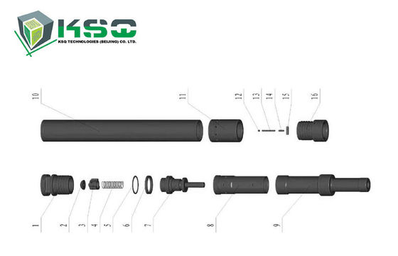 Penambangan bawah tanah DTH Drilling Tools DTH4.5 Hammer / DTH4.5-10 Piston Kasus