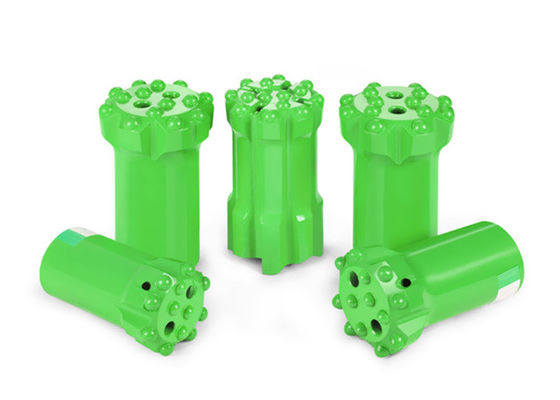 Baja Karbon Tinggi T45 Bor Bit / Tombol Berulir Bit 76mm Untuk Pengeboran Longhole