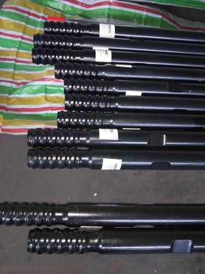 Threaded Drill Extension Rod T45 Thread Untuk Bench Drilling / Long Hole Drilling