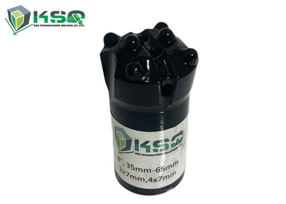 35-65mm 4 Derajat Tapered Tungsten Carbide Button Bit untuk Pengeboran Lubang Kecil