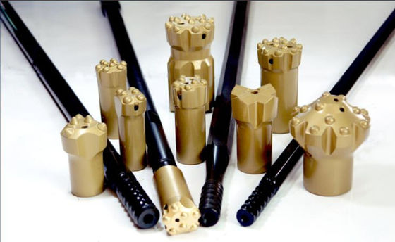 Ledakan Lubang Threaded Bor Rod R32 / R38 / T38 / T45 / T51 untuk Mesin Rock Drilling