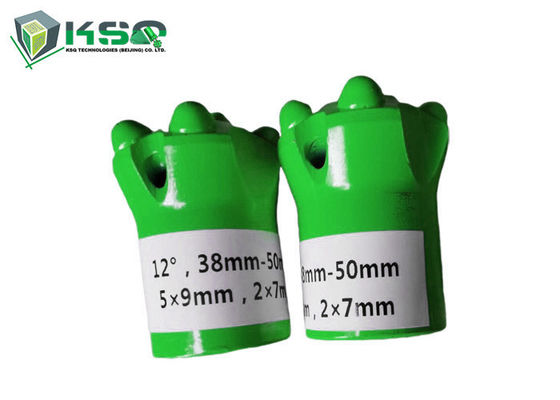 Atlas Copco 11 Derajat 38 mm Taper Button Bit Tungsten Carbide Drill Bit Tahan Abrasi Yang Baik